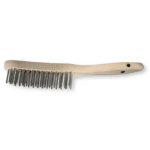 Brosse métallique inox 4 rangées